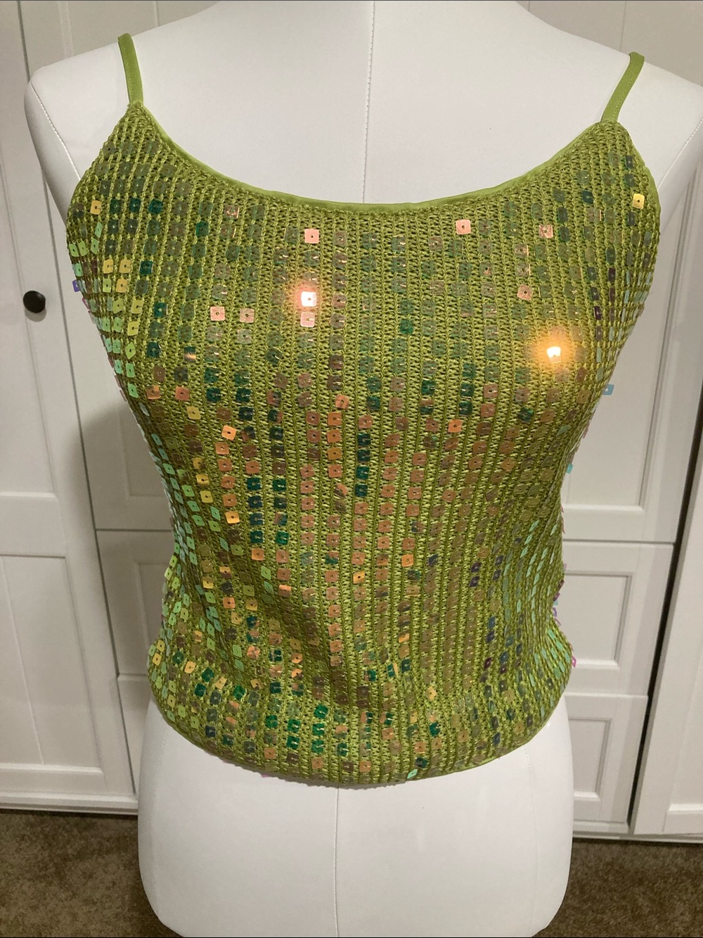 SHEIN small crochet like sequence tank